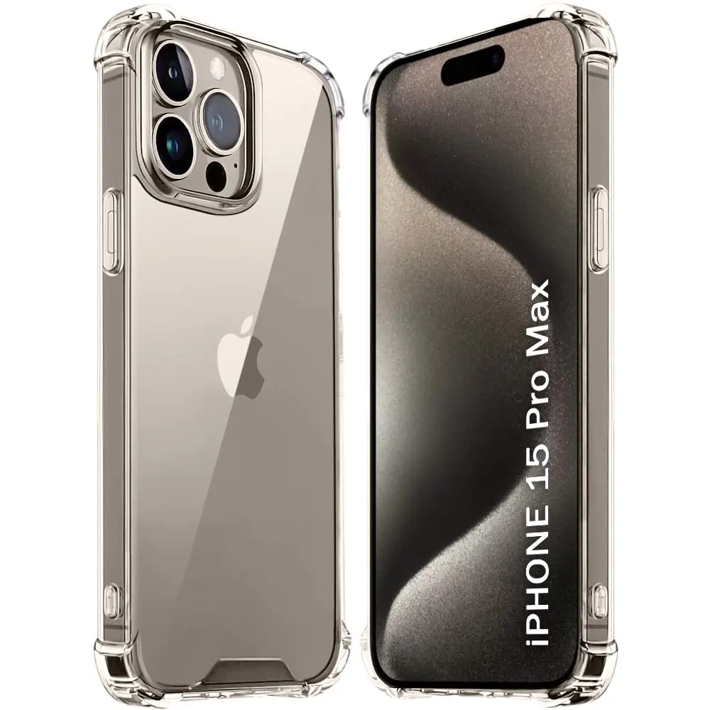 TheGiftKart Crystal Clear Back Cover Case for iPhone 15 Pro Max